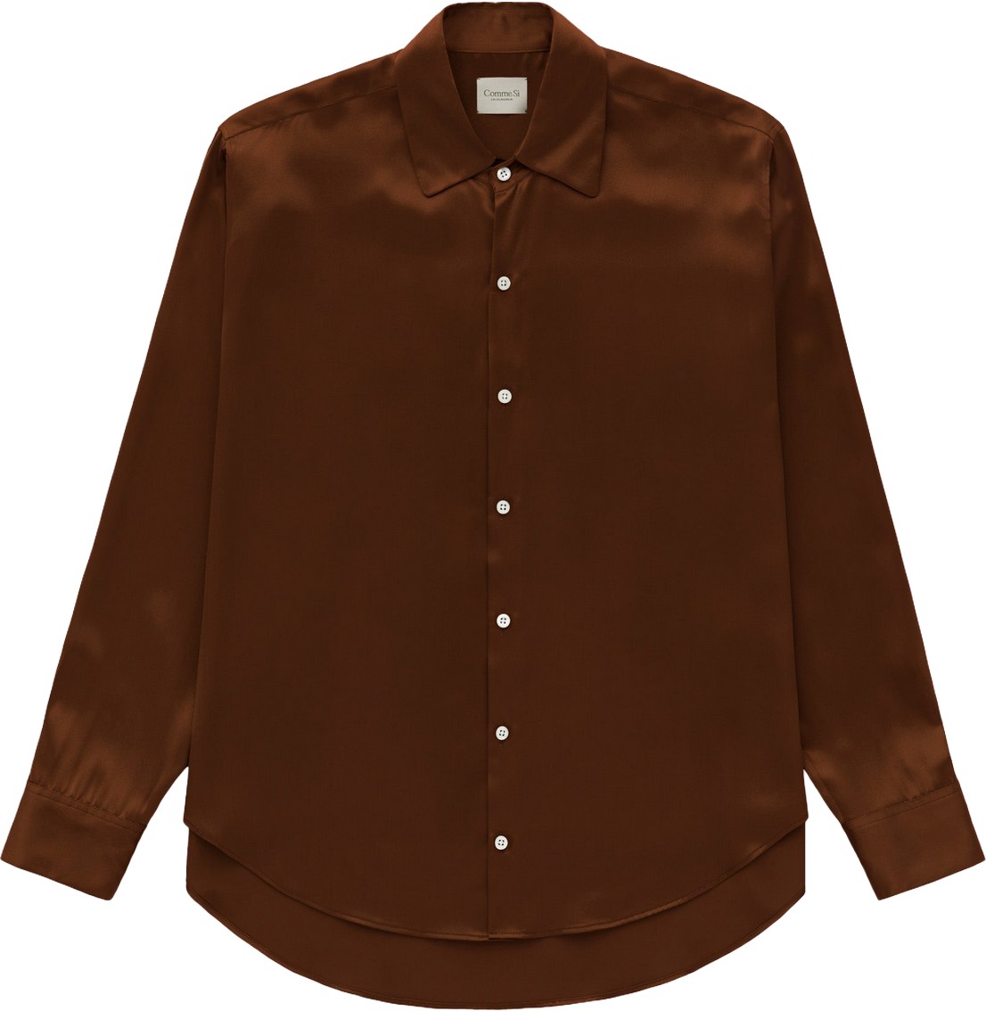 Comme Si Espresso Silk Shirt