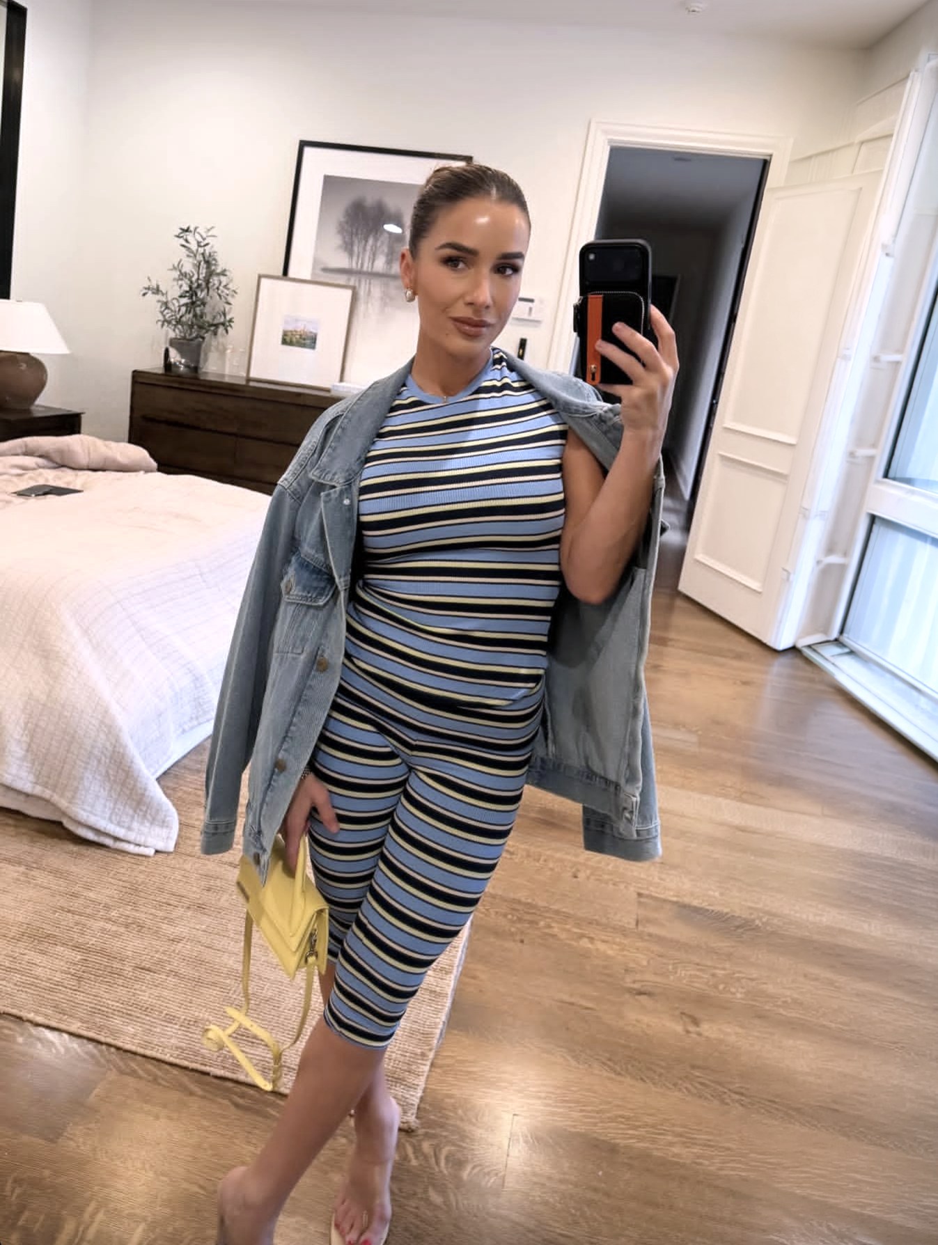 Jessie James Decker Blue Black White Stripe Set