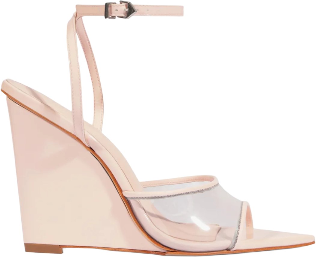 Schutz Elodie Cotton Candy Vinyl Sandals