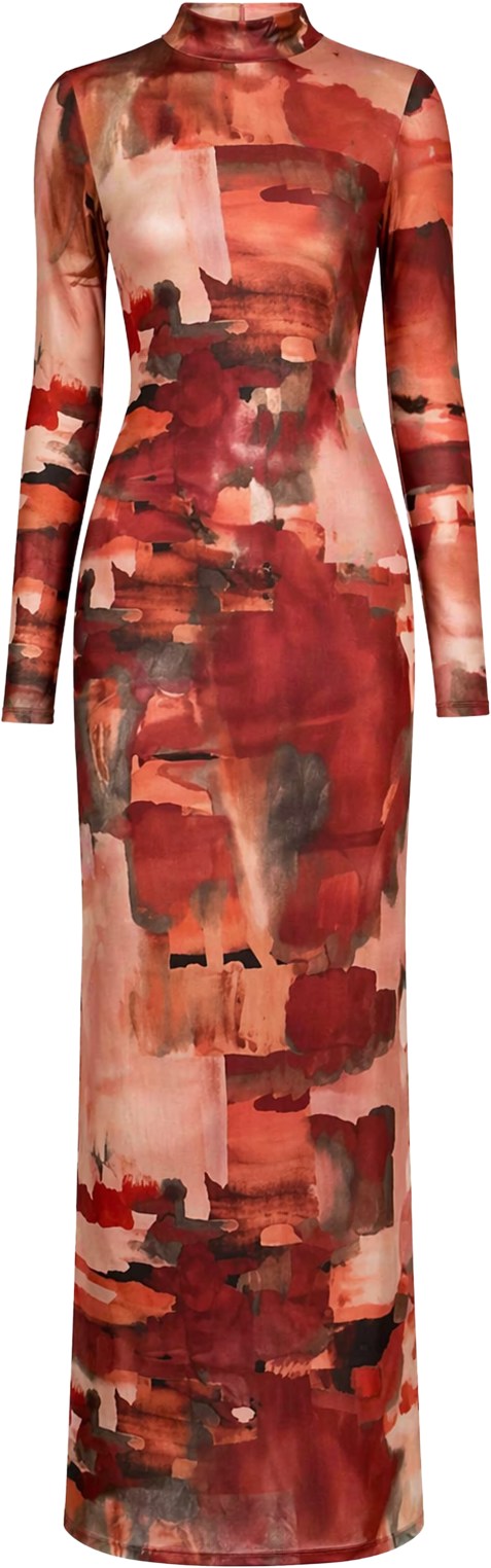 12th Tribe Red Print Casanova Dress