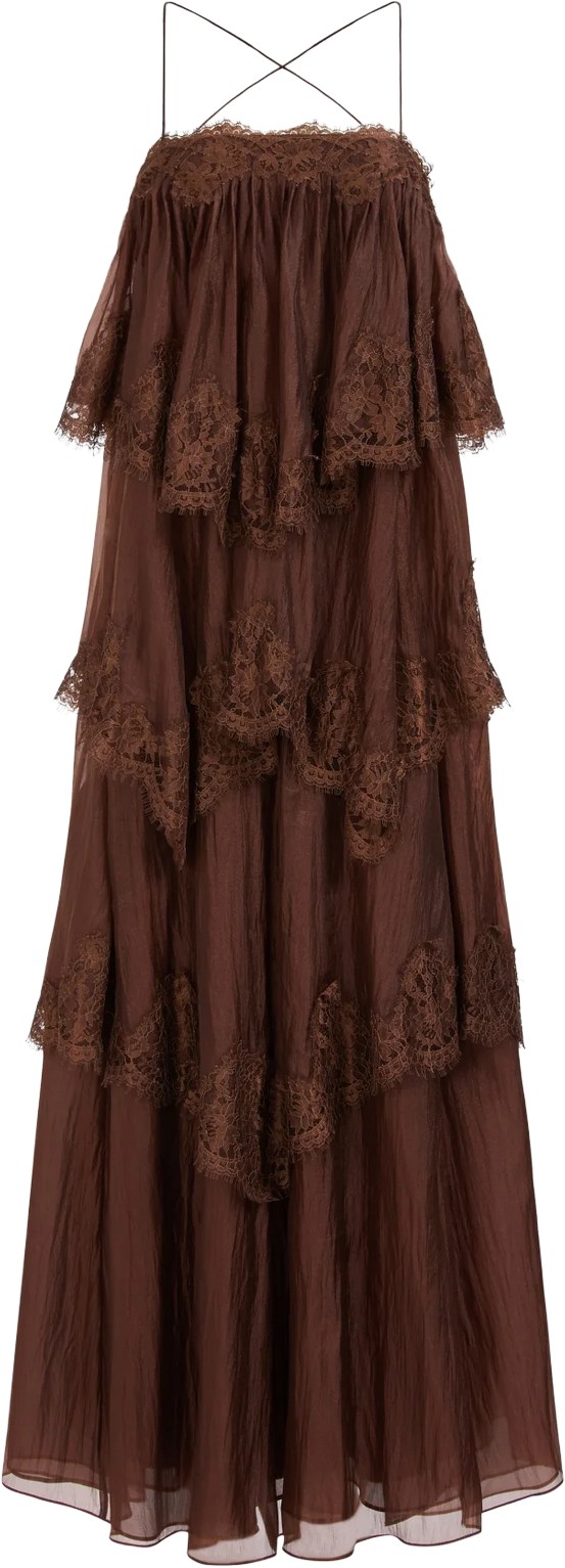 Aje Chocolate Ophelia Dress