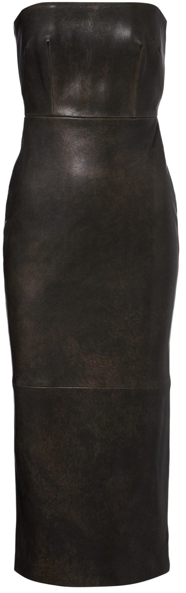 Alex Perry Dark Brown Leather Dress