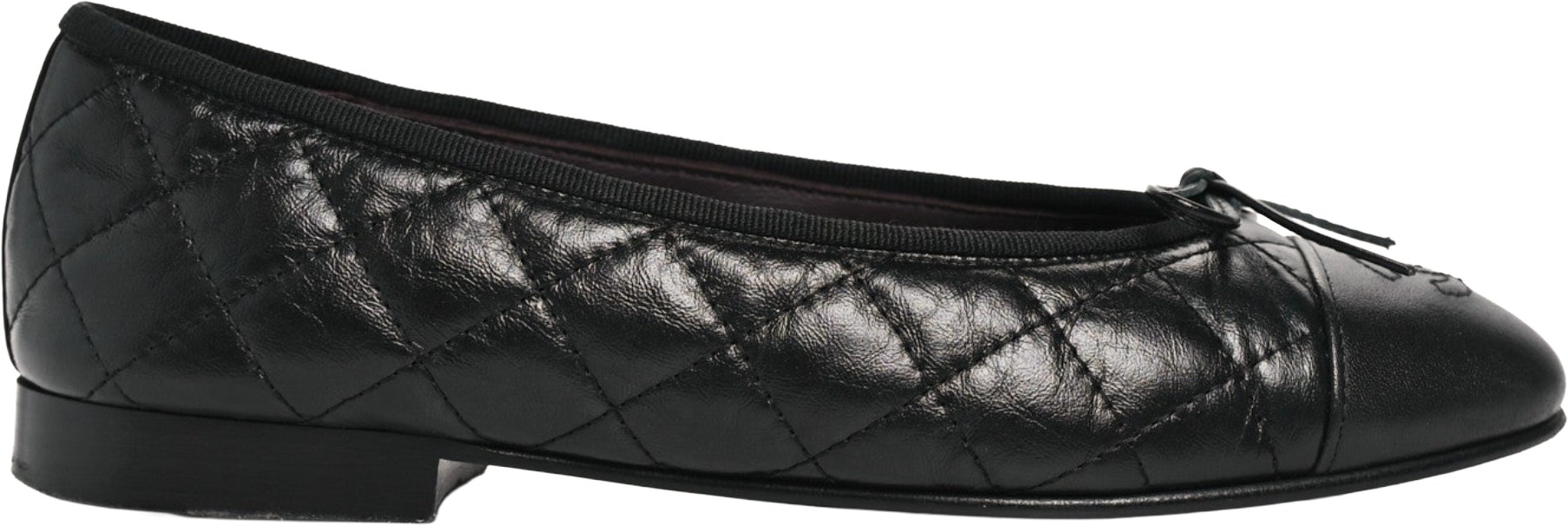 Chanel Black Leather Quilted Ballerinas