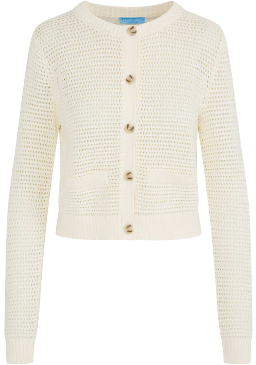 Draper James Ivory Open Weave Cardigan