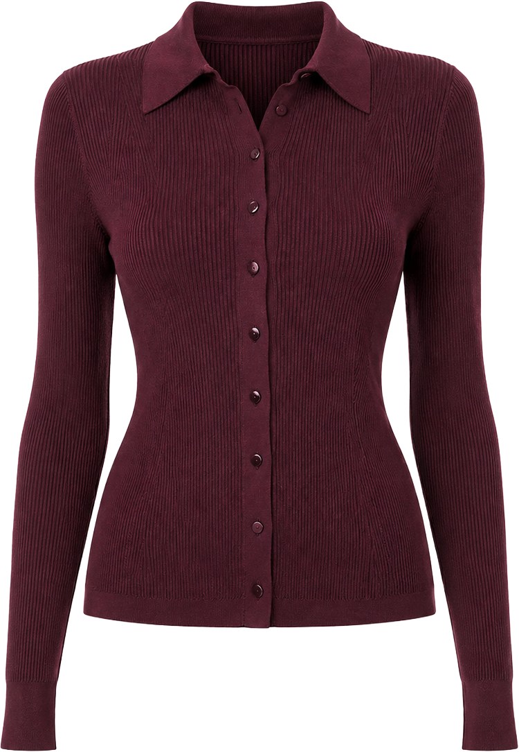 Dries Van Noten Burgundy Tielt Cardigan