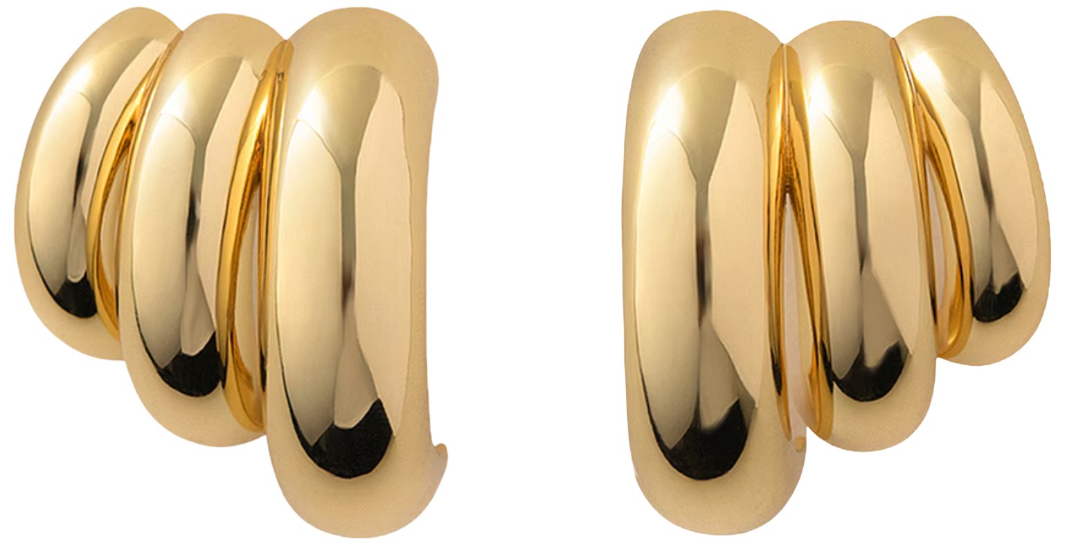 Eliou Gold Tripla Hoops
