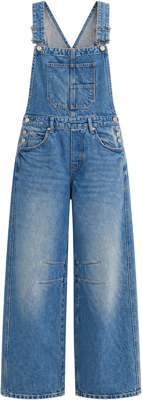 Free People Ultra Light Denim Good Luck Overalls