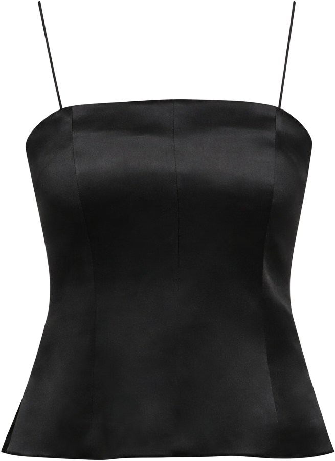 Helmut Lang Black Satin Top