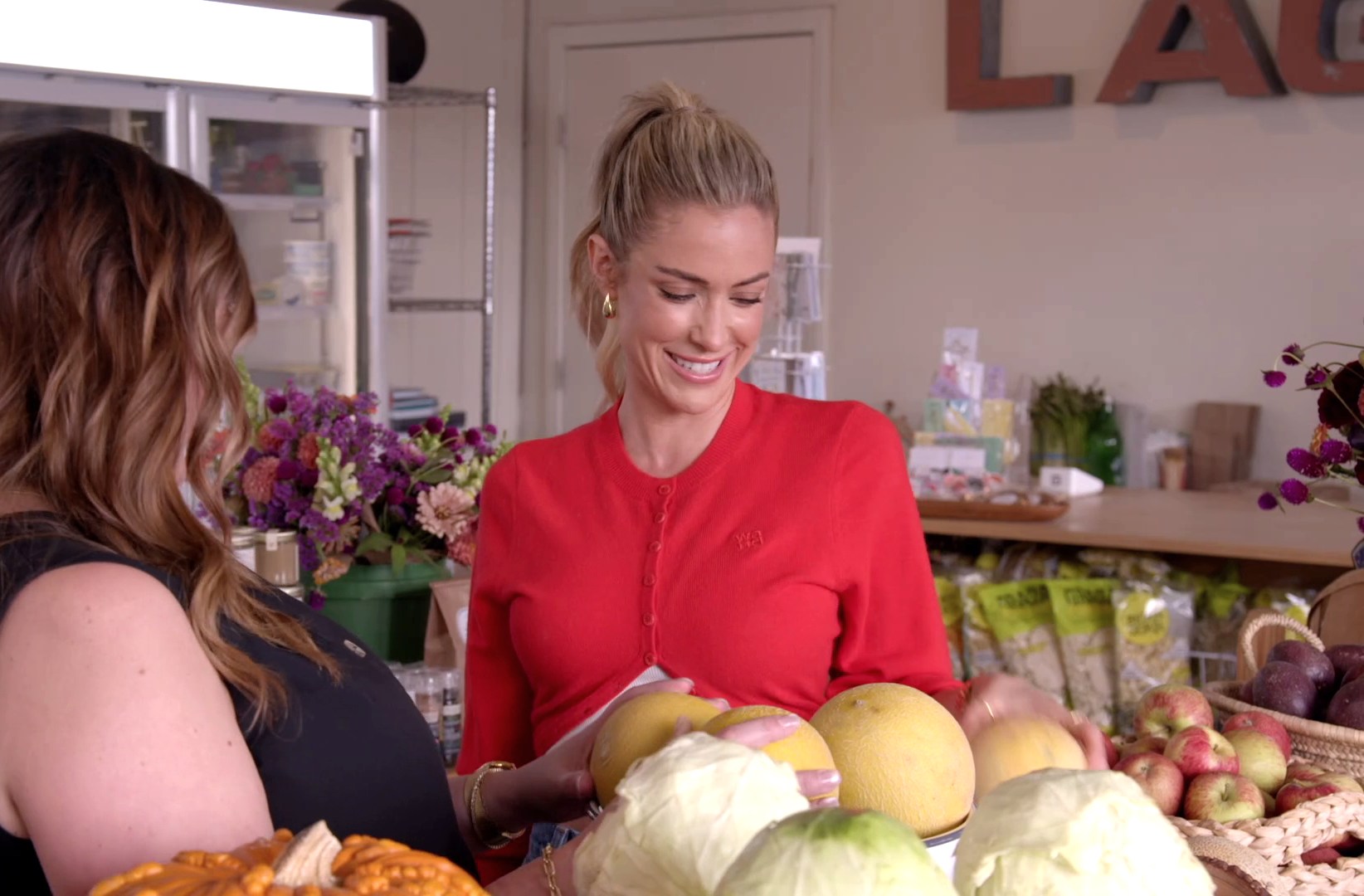 Kristin Cavallari Bright Red Split Cardigan - Laguna Beach Reunion