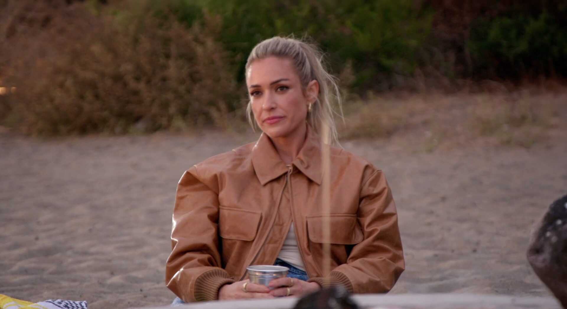 Kristin Cavallari Light Brown Bomber Jacket Laguna Beach Reunion