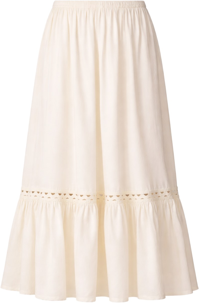 LC Lauren Conrad Ivory Silk Skirt