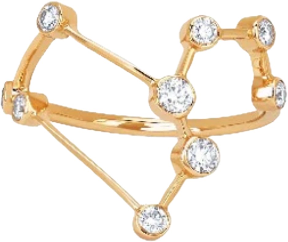 Logan Hollowell Constellation Yellow Gold Leo Ring