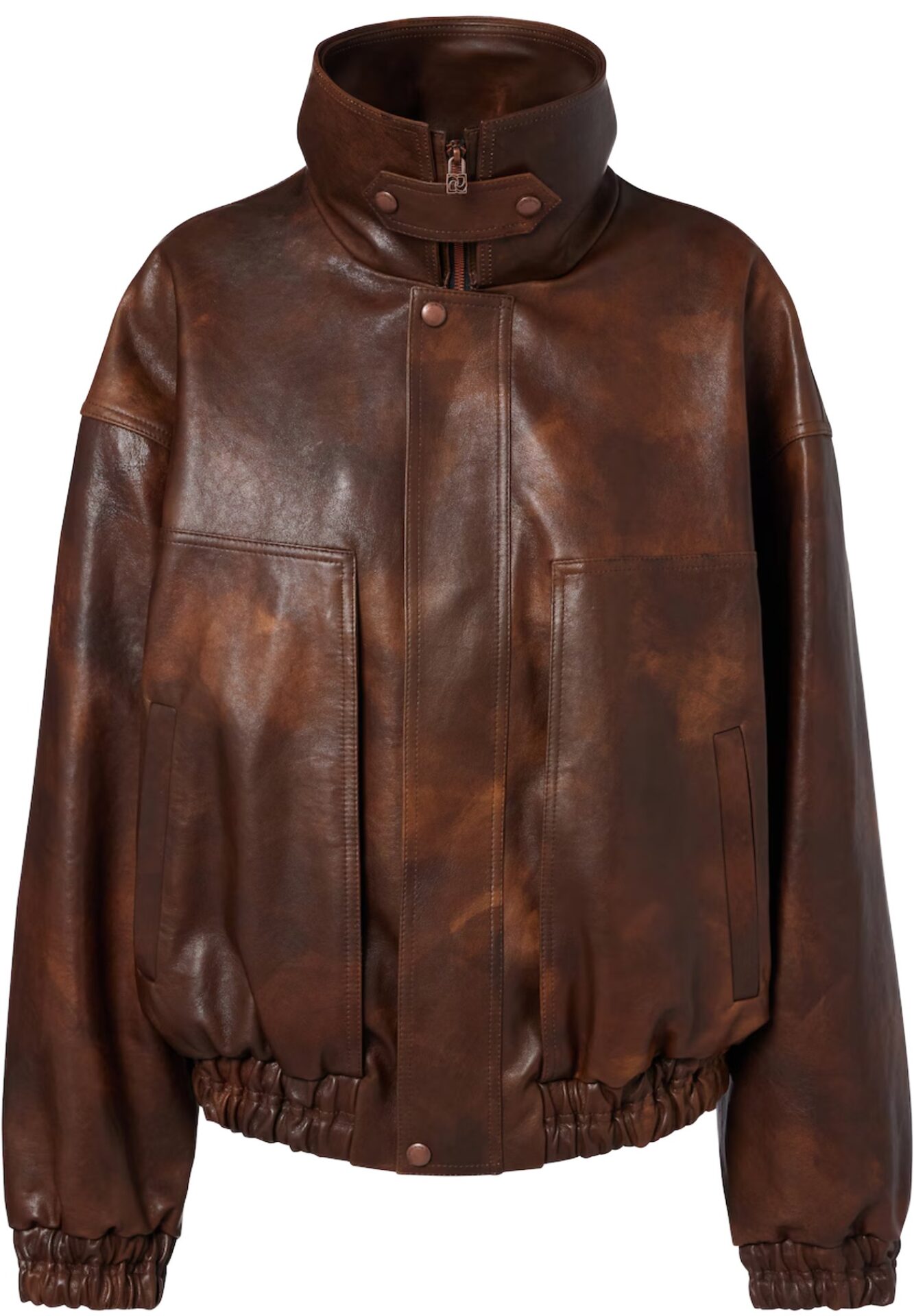 Magda Butrym Brown Bomber Leather Jacket