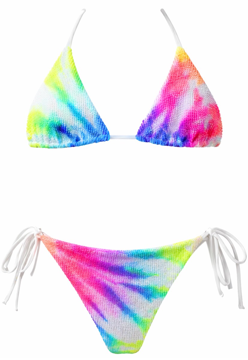 Myrrhe Neon Rainbow Bikini Set