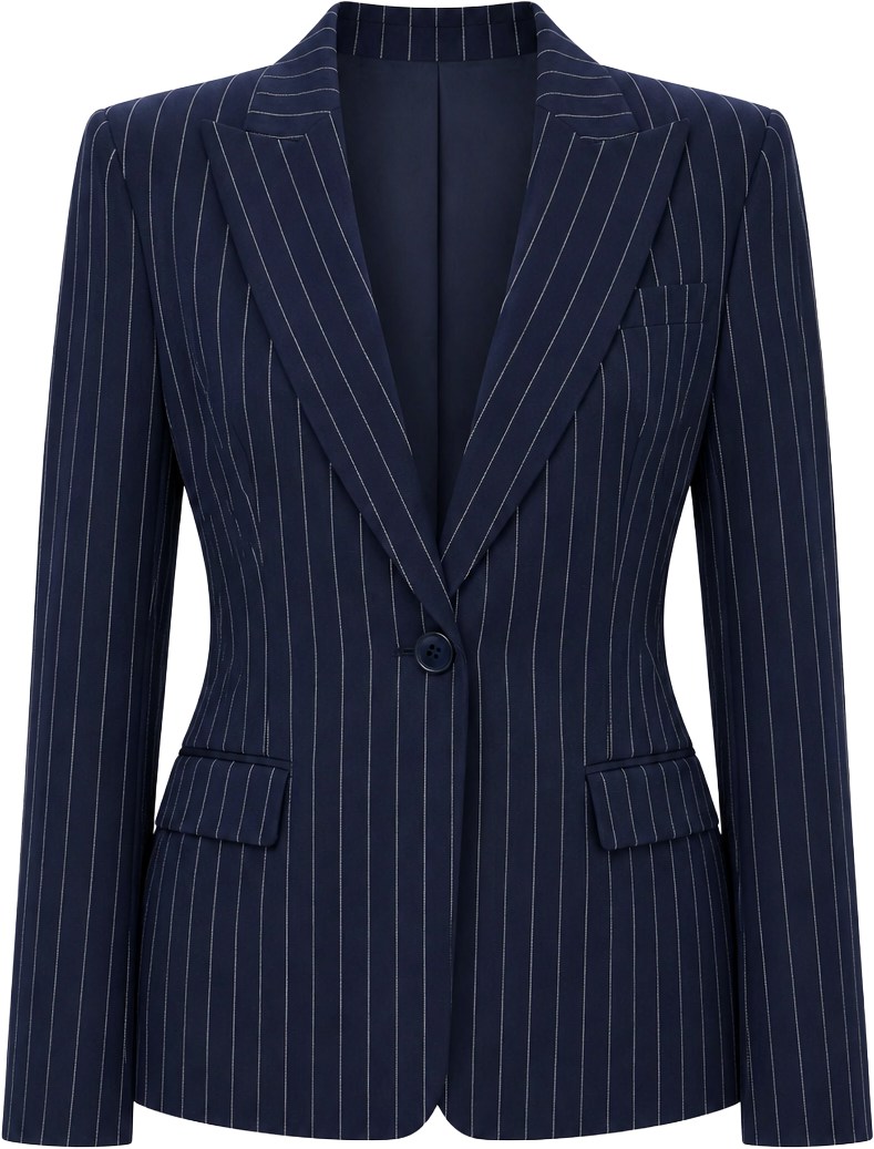 Naked Wardrobe Navy Pinstripe Blazer