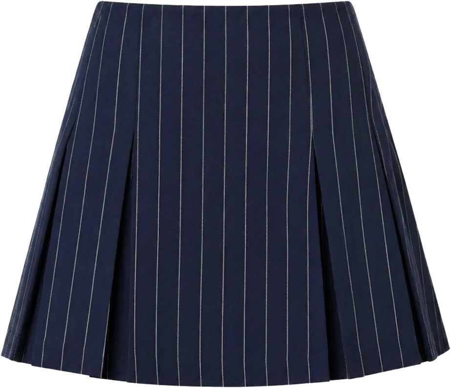 Naked Wardrobe Navy Pinstripe Skirt