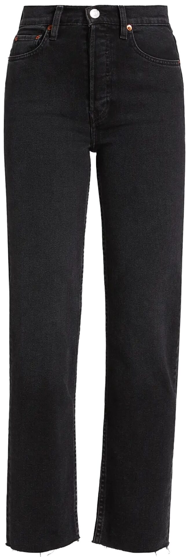 Redone 70s Stove Pipe Washed Noir Jeans