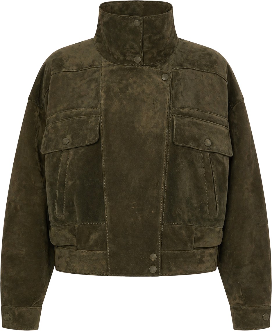 Saint Laurent Militaire Suede Bomber Jacket