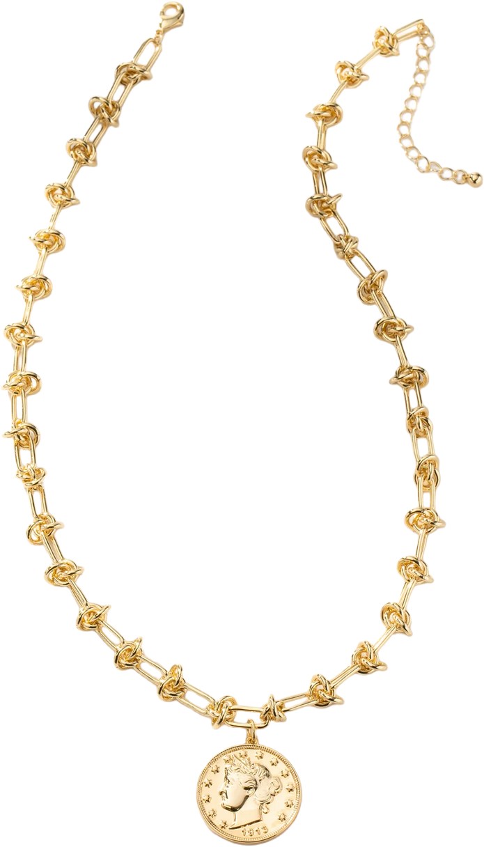 Uncommon James Lady Liberty Gold Coin Necklace