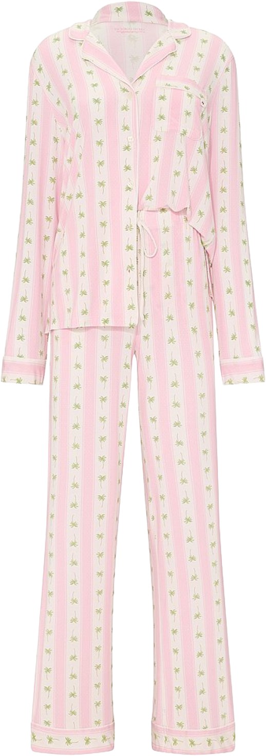 Victorias Secret Pretty Blossom Palms Pajama Set
