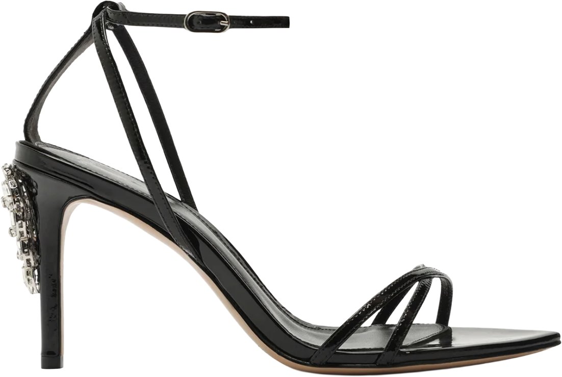 Alexandre Birman Black Crystals Rita Sandals