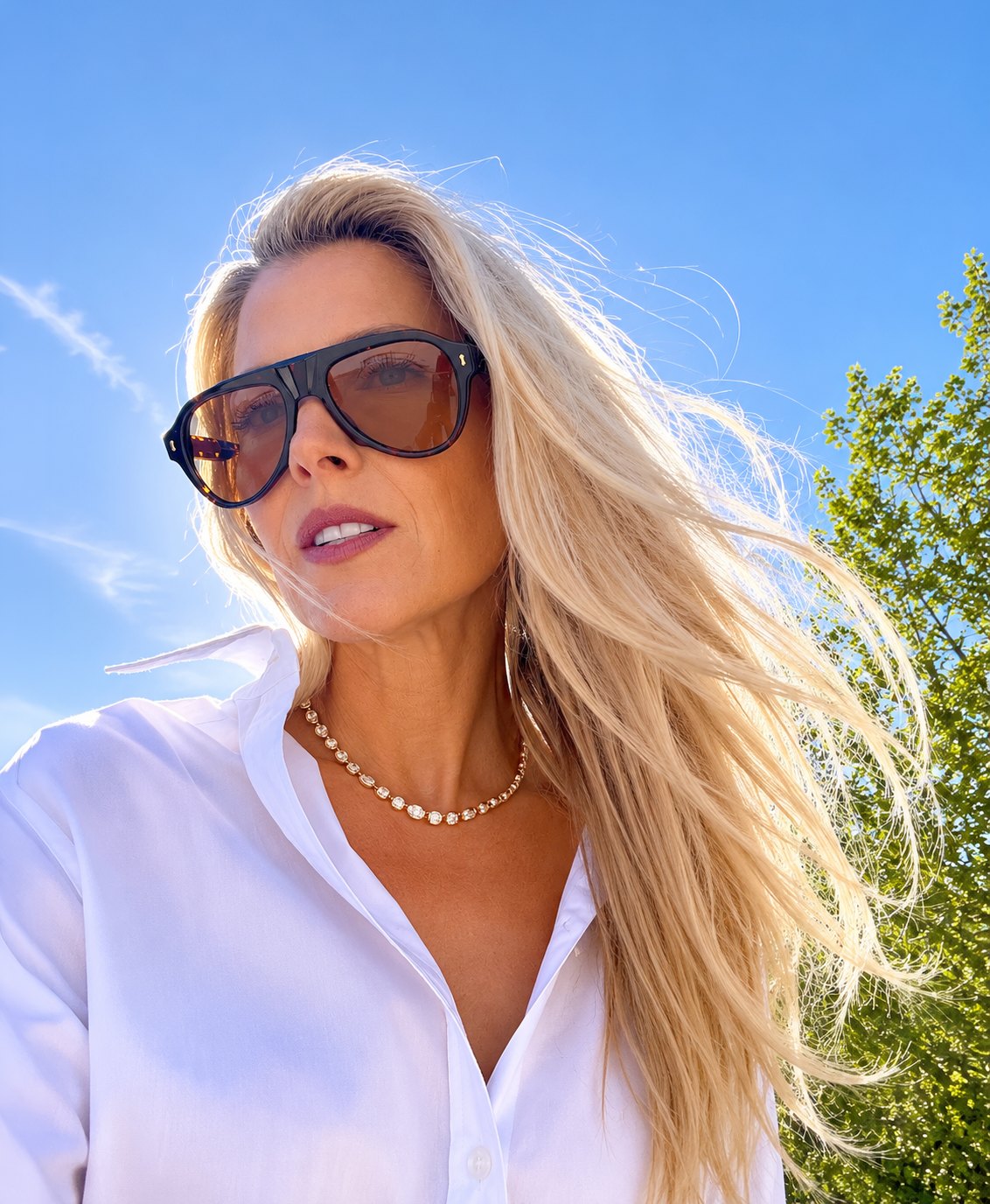 Ali Larter Tortoise Oversized Sunglasses