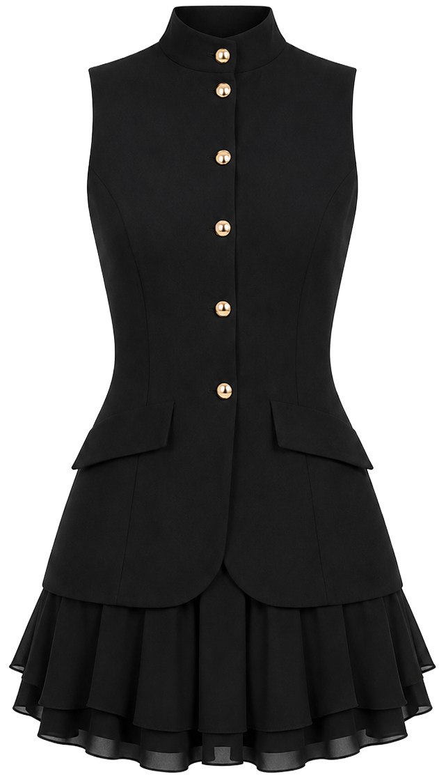 Amanda Uprichard Black Justine Dress