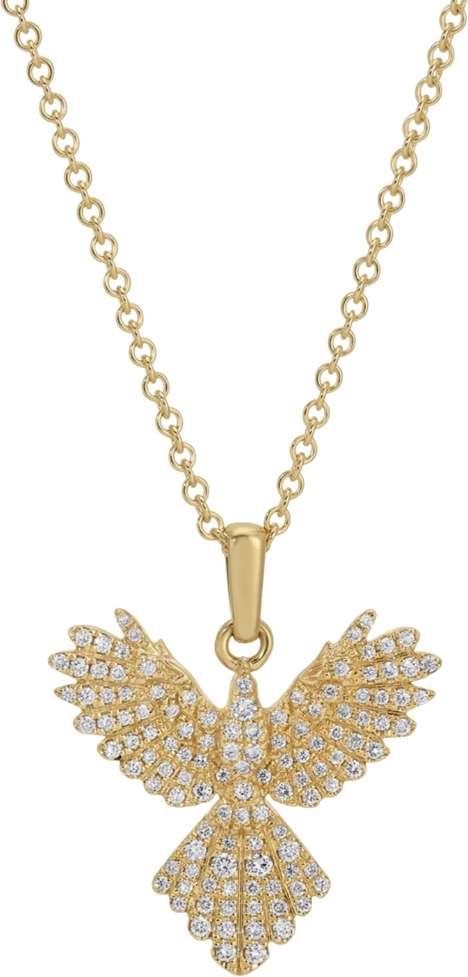 Anita Ko White Gold Phoenix Pendant Necklace