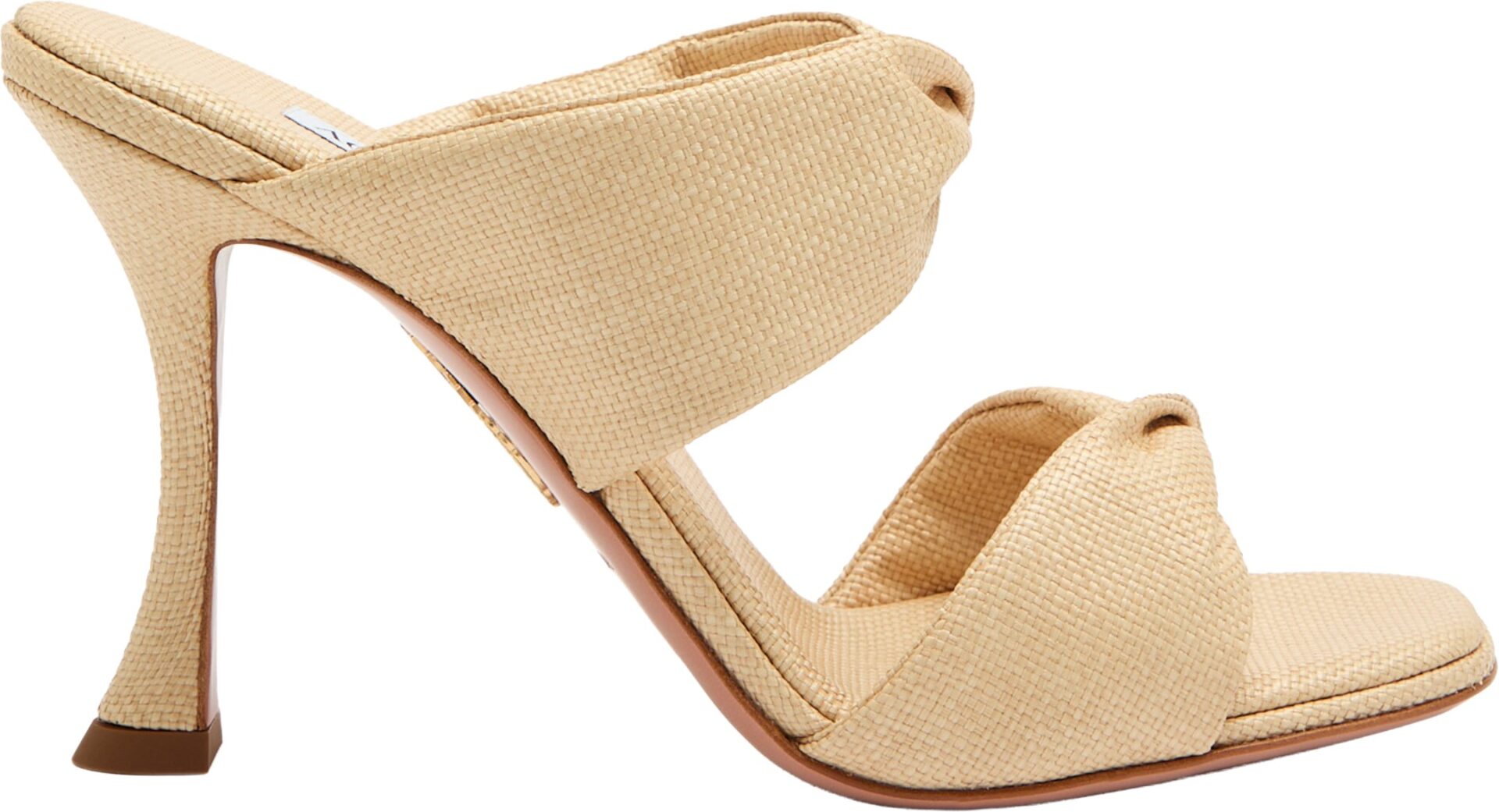 Aquazzura Raffia Twist Mules