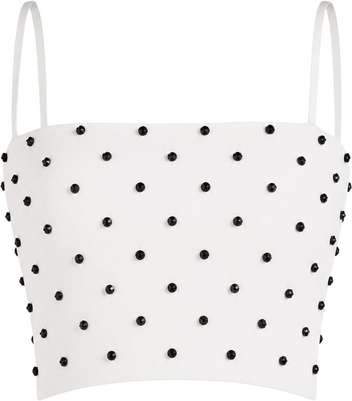 Carolina Herrera Polka Dot Embellished Top
