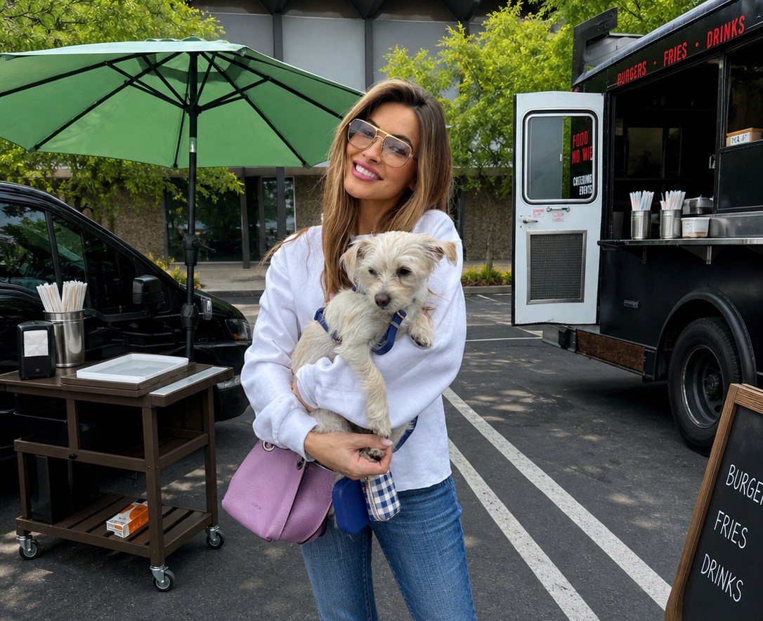 Chrishell Stause Dump Him Sweatshirt + Gold Sunglasses