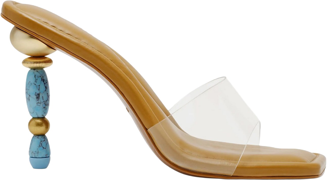 Cult Gaia Clear Ibiza Turquoise Mahina Mules