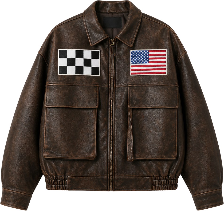 Dressed in Lala Brown Bomber Pit Jacket