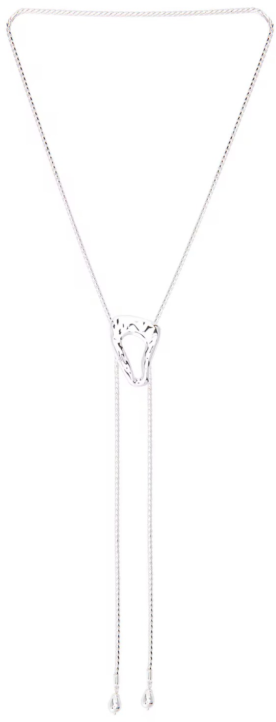 Ettika Silver Molten Muse Bolo Necklace