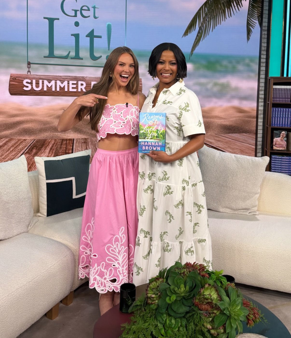 Hannah Brown Pink White Embroidered Top + Skirt - Tamran Hall