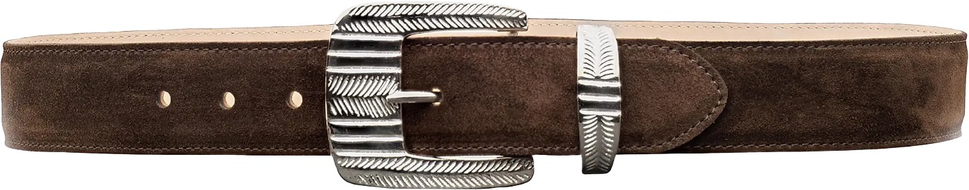 L'Agence Chocolate Suede Aya Belt