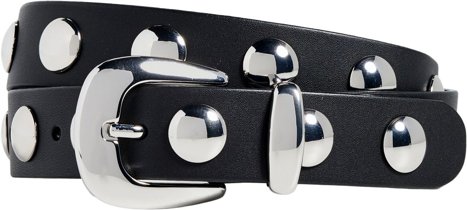 Madewell Black Silver Studded Belt
