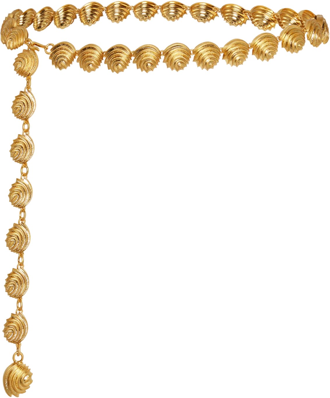 Monday Swimwear Gold Shell Belt