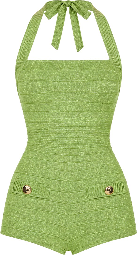 Retrofete Metallic Kiwi Fallyn Romper
