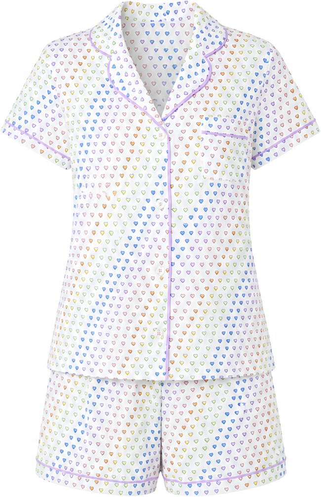 Roller Rabbit Rainbow Disco Hearts Pajama Set