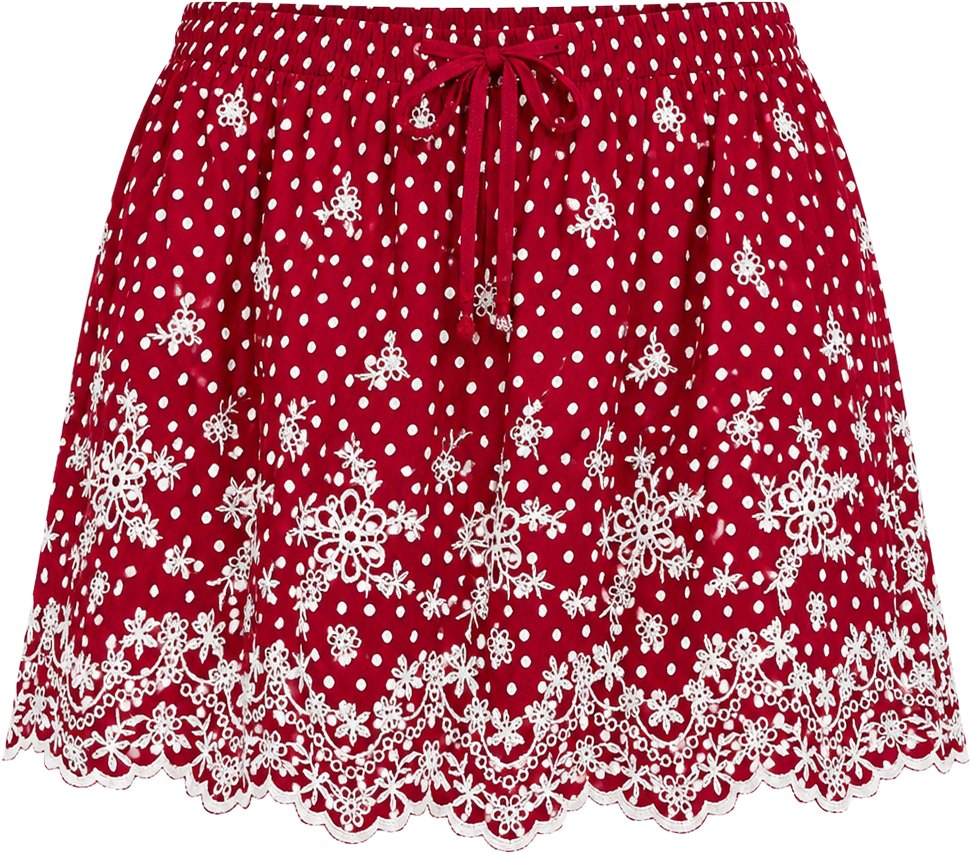 Wild Fable Red White Eyelet Skorts