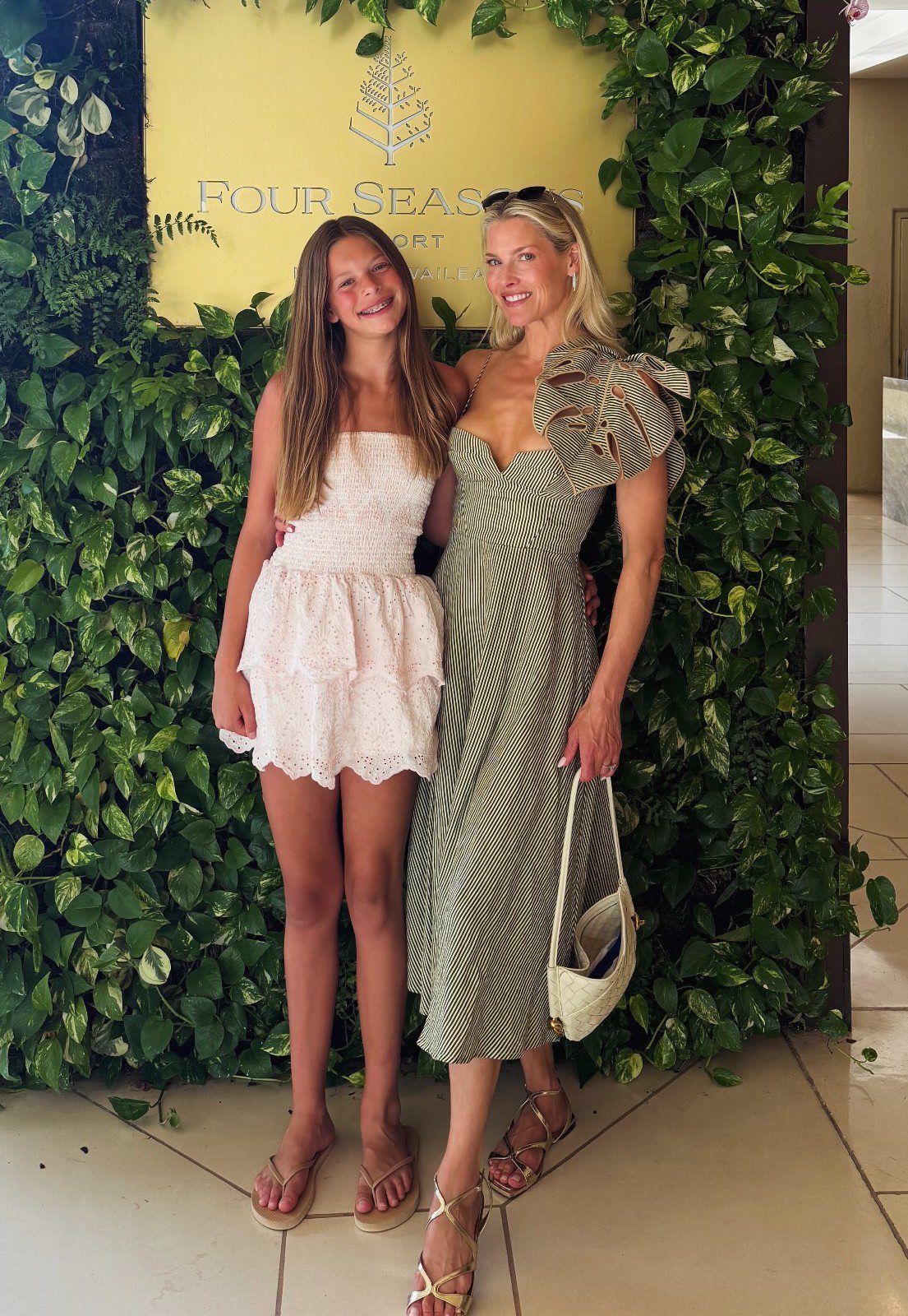 Ali Larter Green Stripe Dress