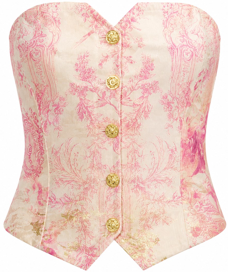 Alice Olivia English Rose Toile Kelcey Top