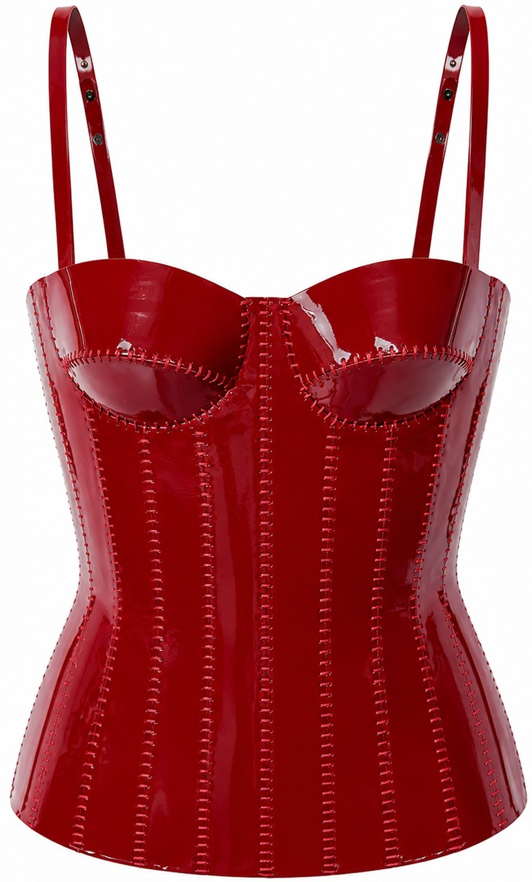 Atelier Savoie Red Patent Bustier