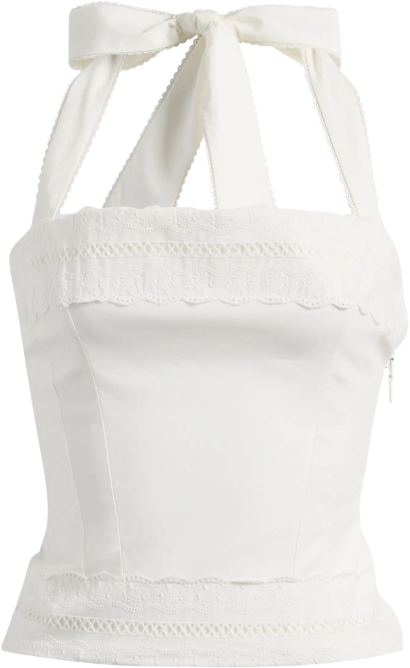 House of CB White Cosette Top
