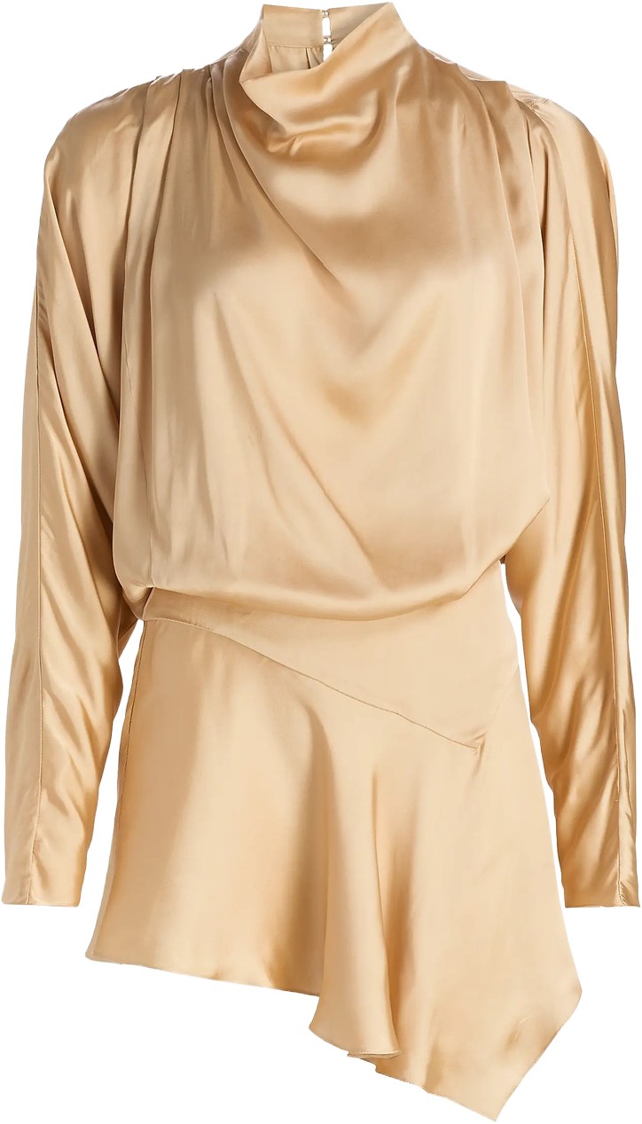 Isabel Marant Beige Satin Neline Dress