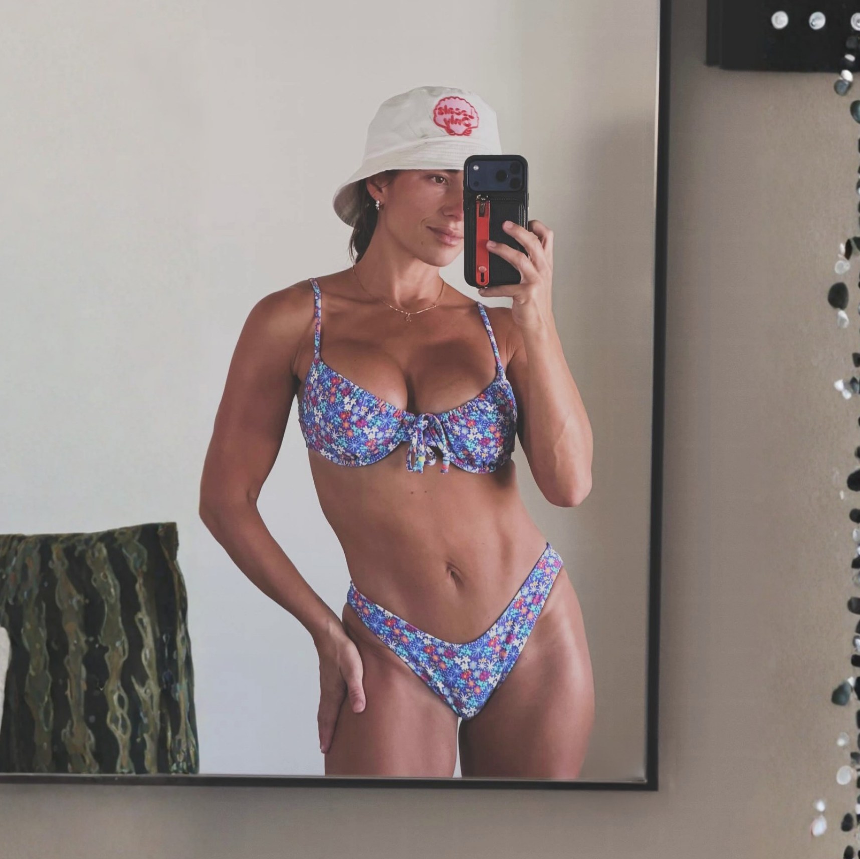 Jessie James Decker Purple Floral Print Bikini
