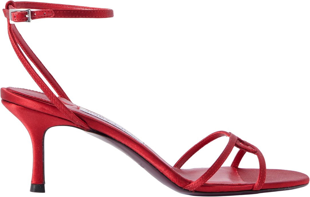 Jimmy Choo Red Leo Sandals 65mm