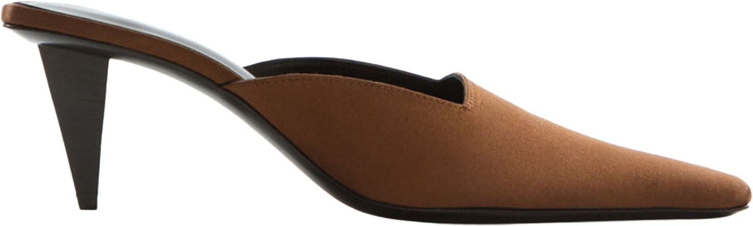 Jude Brown Satin Iris Mules