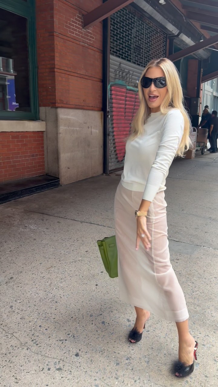 Morgan Stewart White Crewneck